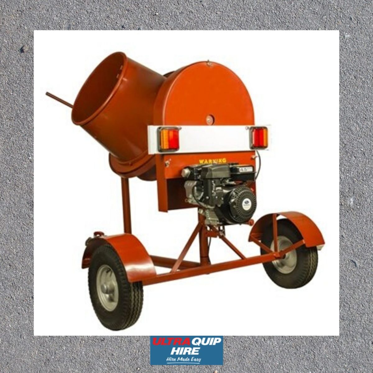 Towable Concrete Mixer 4HP Petrol Ultraquip Hire, Blenheim NZ
