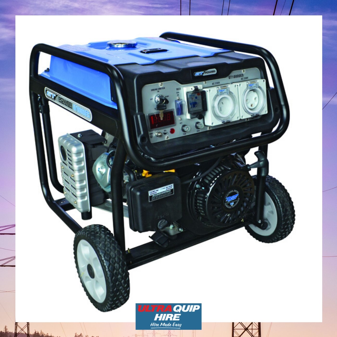 Generator 9KVA Petrol Ultraquip Hire